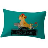 Fronha Portallar Malha Estampa Localizada Simba E Amigos Guarda Do Leão 48cmx68cm Verde