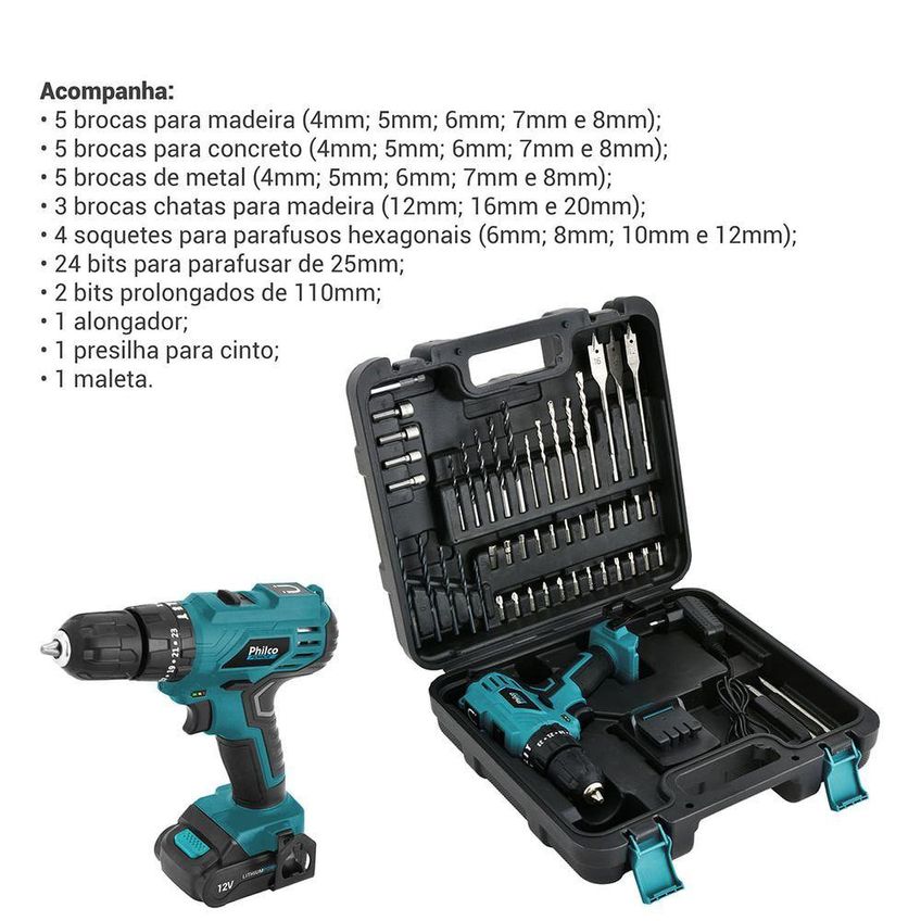 Parafusadeira Philco Force Ppf120mf 3 Em 1 1500rpm Bivolt - imagem 3