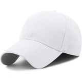 Boné De Beisebol Liso Aba Curva Esportivo Unissex Para Corrida Caminhada Ciclismo Branco