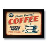 Quadro Decorativo Vintage Coffee Retrô 33x43 Cm