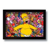 Quadro Decorativo Homer Simpson Beer 33x43 Cm