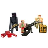 Cartela Minecraft Dragão 5 Bonecos + 1 Bloco Pigman
