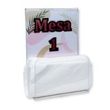 Kit 20 Porta Guardanapos Com Expositor A6 T Acrílico Ps Cristal Mesa
