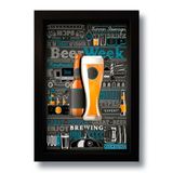 Quadro Decorativo Beer Week Vintage 33x43 Cm