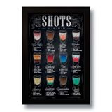 Quadro Decorativo Vintage Shots Menu 33x43 Cm