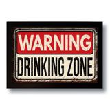 Quadro Decorativo Vintage Drinking Zone 33x43 Cm