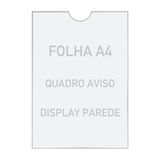 Quadro De Aviso A4 Display De Parede Acrílico Ps Cristal