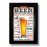 Quadro Decorativo Bebida Around The World 33x43 Cm
