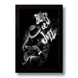 Quadro Decorativo Música Blues E Jazz 33x43 Cm