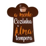Placa Decorativa Frase Cozinha Recorte 30x23 Cm