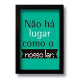 Quadro Decorativo Frase Nosso Lar Para Sala Quarto 33x43 Cm