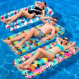 Pacote De 3 Flutuadores De Piscina Iruirui Para Adultos Com Encosto De Cabeça E Aberturas De Resfriamento
