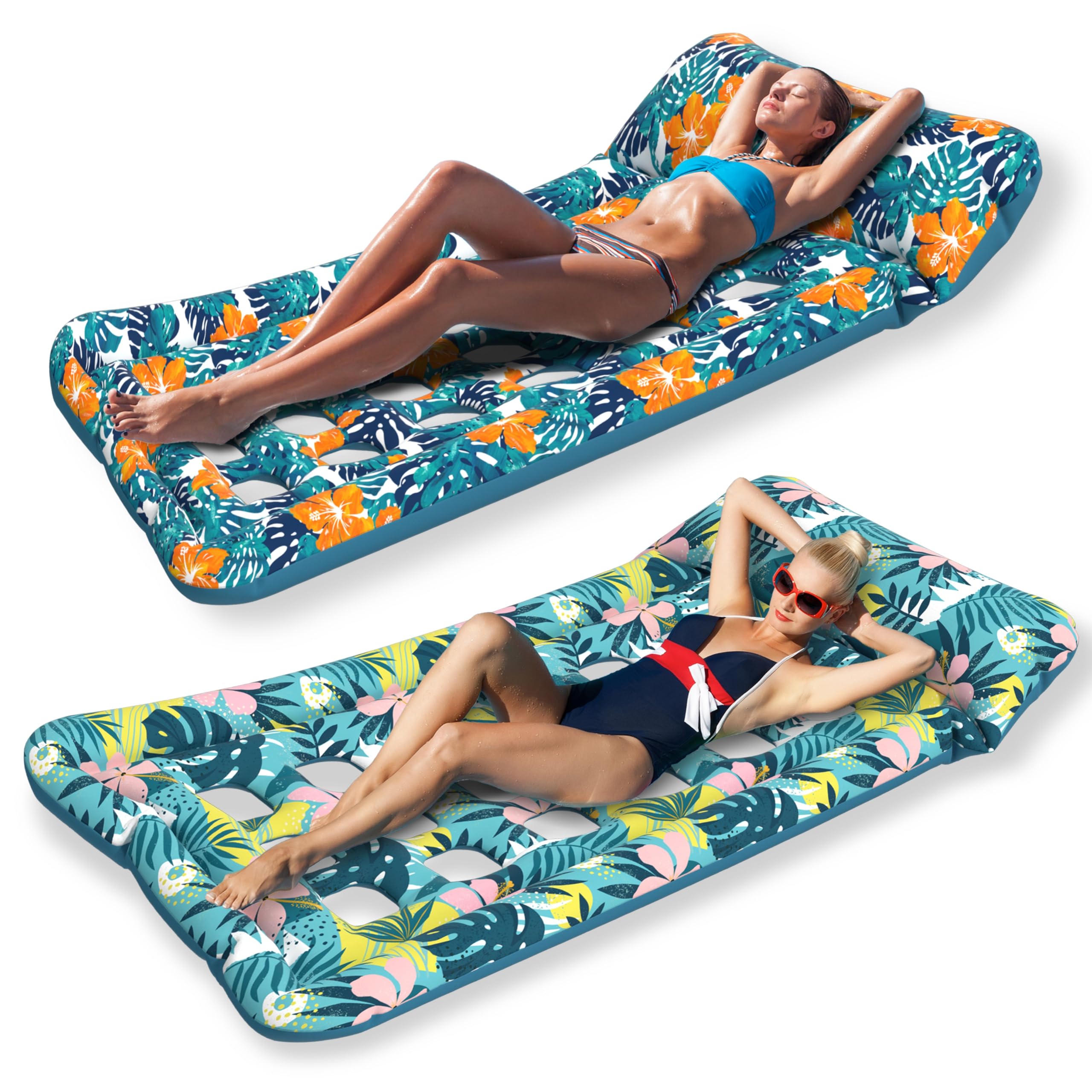 Pool Floats Homekaren Oversized Lounge, Pacote Com 2 Unidades Para Adultos