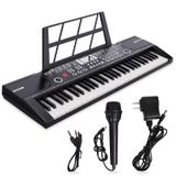 Teclado, Piano, Wfhdtx, 61 Teclas Com Alto-falante, Microfone E Suporte
