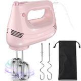 Batedeira Manual Gualiu Electric Com Batedor De Aço Inoxidável Rosa