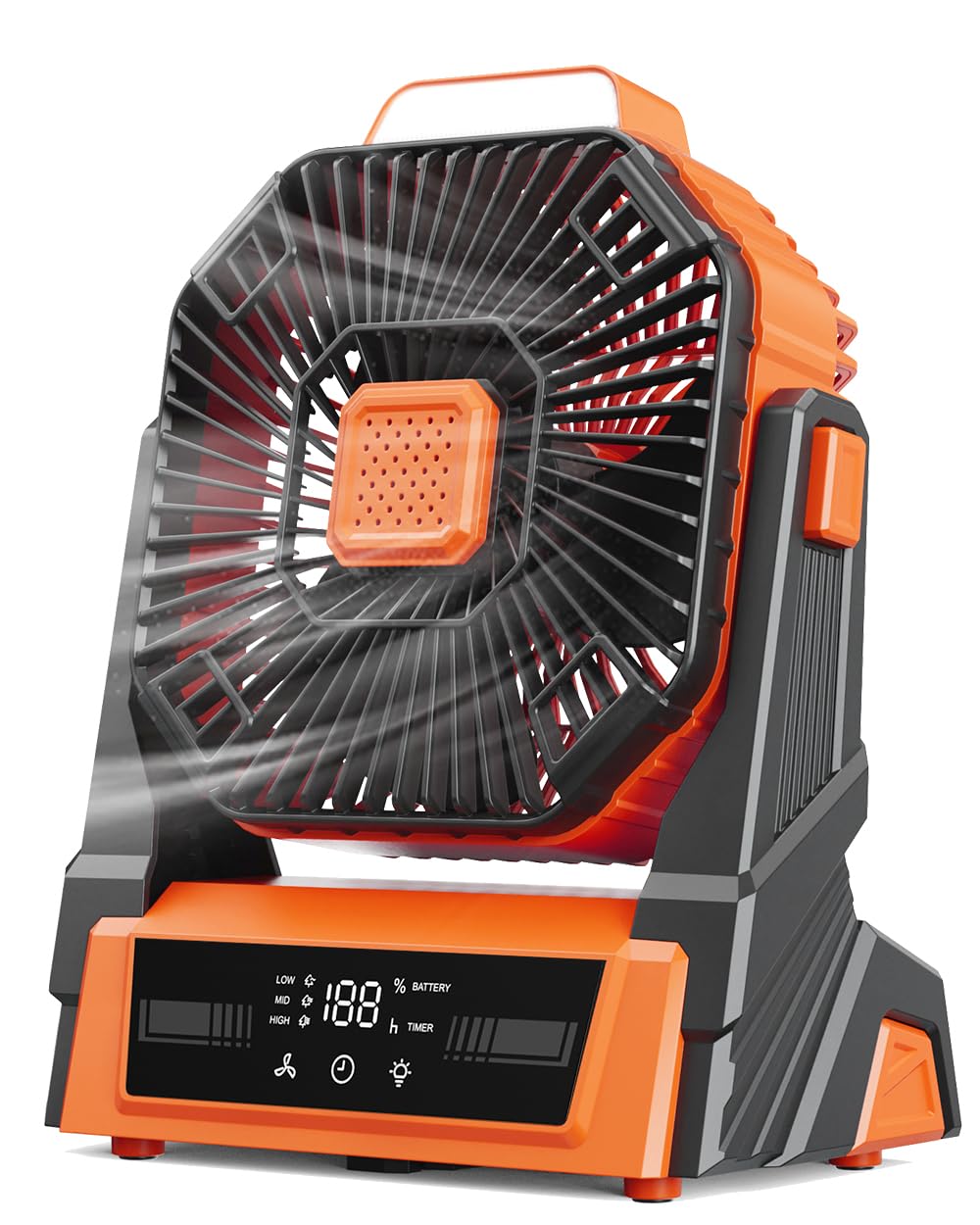 Ventilador De Acampamento Portátil Kopbeau 20000mah Com Luzes Laranja
