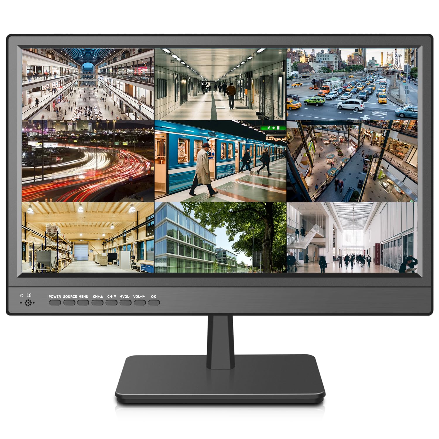 Monitor De Segurança Jexiop De 17 Polegadas Montado Na Parede Usb/hdmi/vga