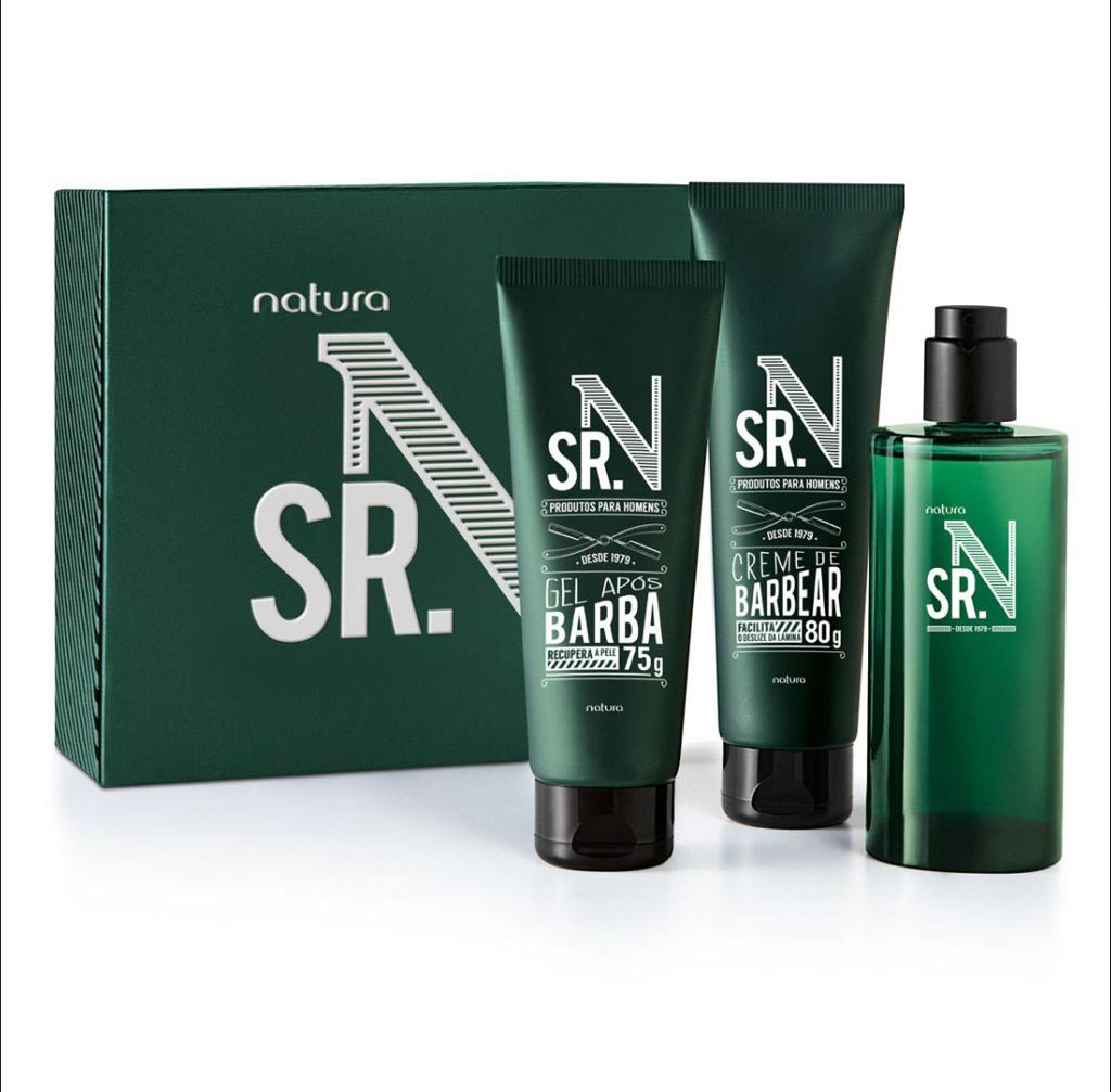 Presente Natura Sr. N CompletoConteúdo: 1 Desodorante colônia masculino,  100 ml + 1 Gel após barba, 75 g + 1 Creme de barbear espumante, 80 g + 1  Cai - Carrefour