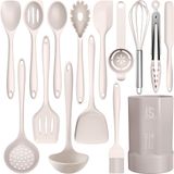 Conjunto De Utensílios De Cozinha Aothod Silicone 446° F Resistente Ao Calor