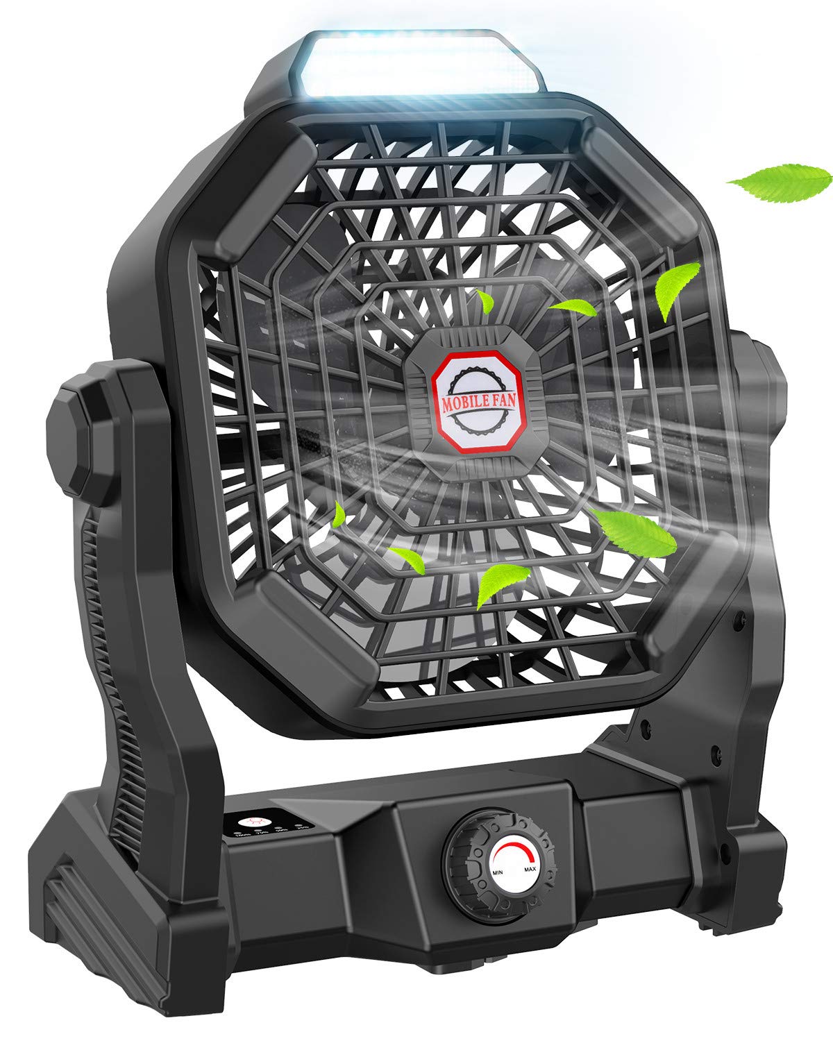 Ventilador De Acampamento Jinlicte De 9 Polegadas Com Lanterna Led 30000mah 720ml