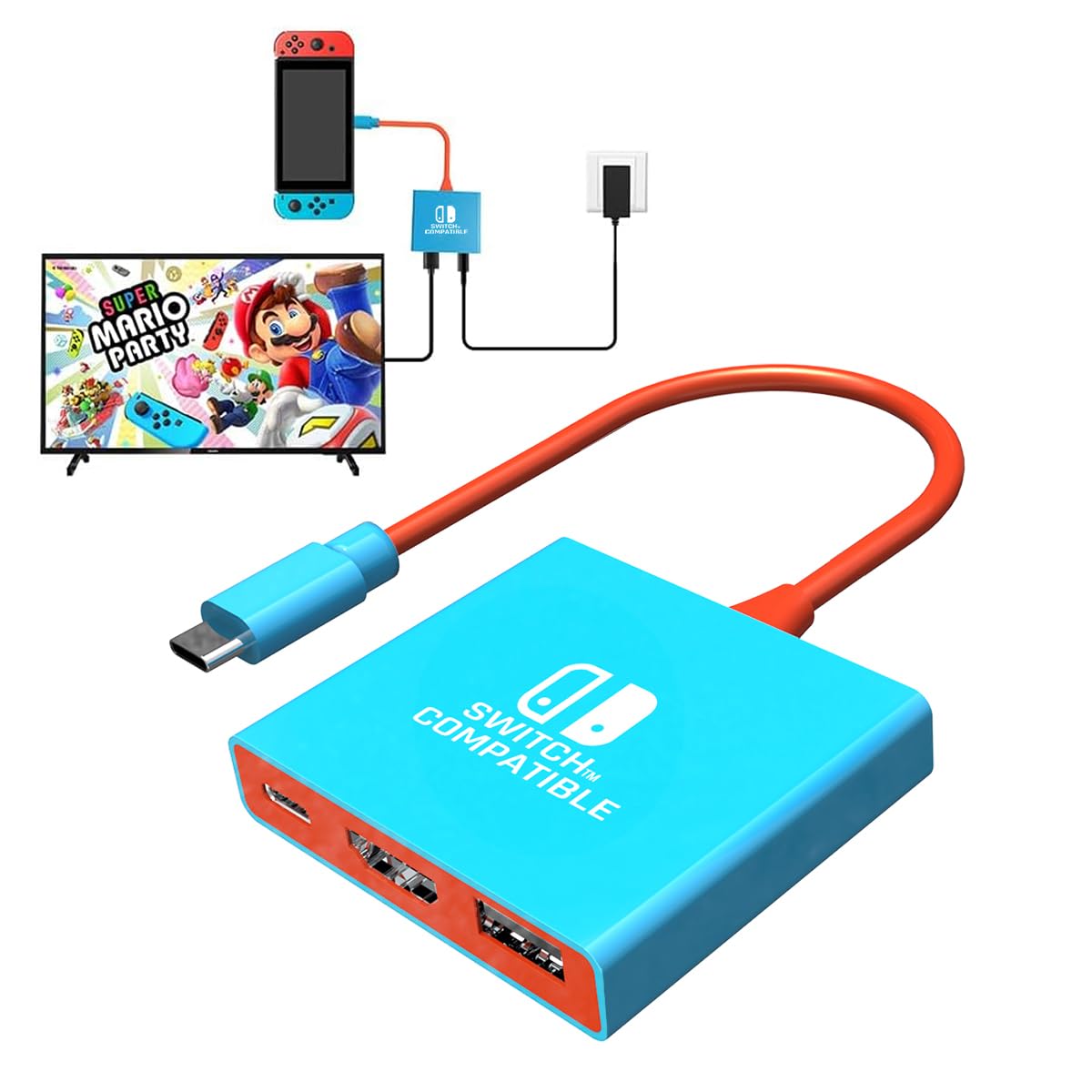 Estação De Ancoragem Switch Pdobq Para Nintendo Switch 4k/60hz