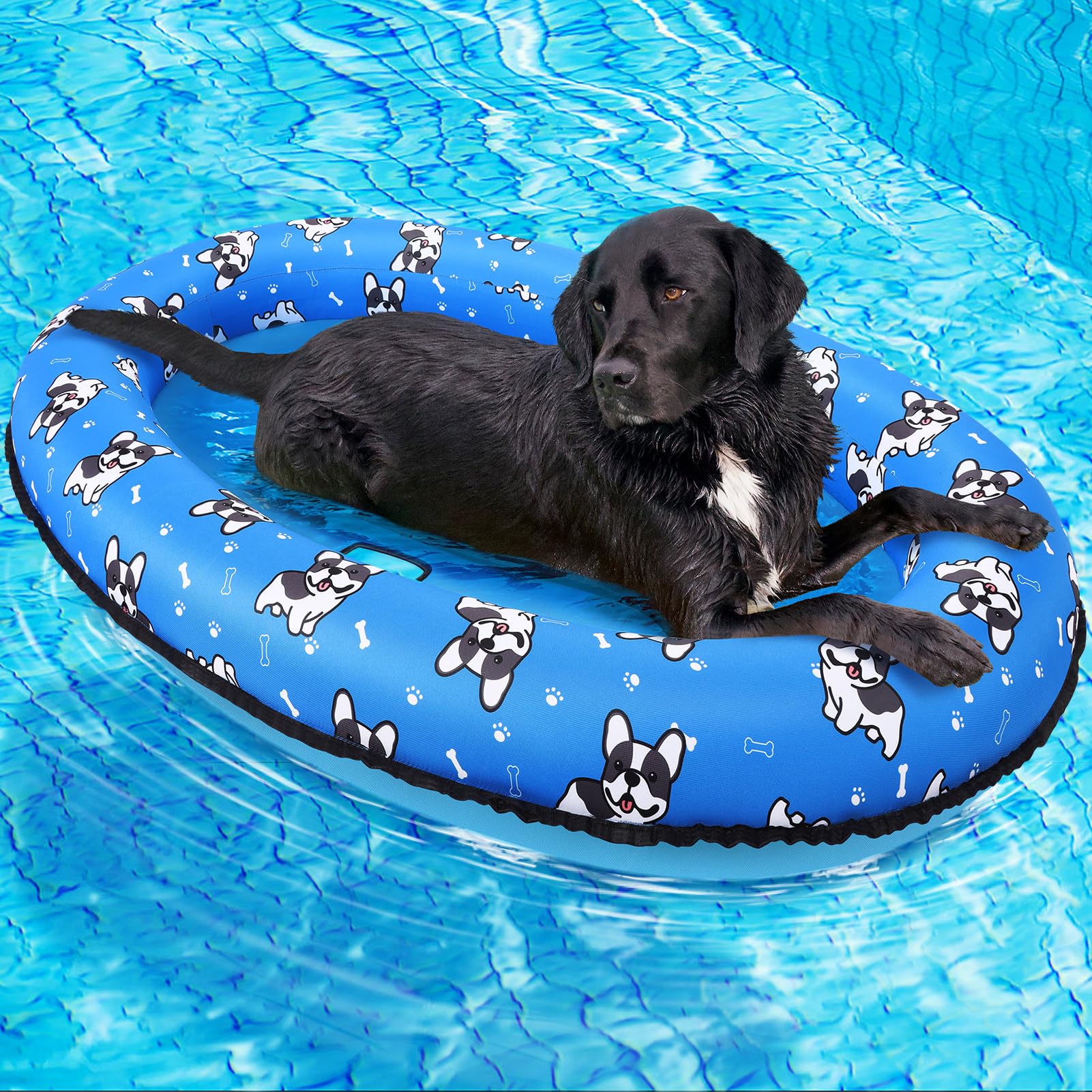 Dog Pool Float Ujg 55x35" Para Cães Pequenos, Médios E Grandes