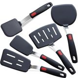Conjunto De Espátula De Silicone Kakamina, Pacote Com 5 Unidades Para Utensílios De Cozinha Antiaderentes