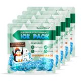 Pacotes De Gelo Succorware Reutilizáveis Com Resfriamento De Mais De 12 Horas (250 G X 5)