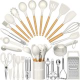 Conjunto De Utensílios De Cozinha Umite Chef Silicone 34 Unidades Com Ralador