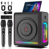 Máquina De Karaokê Ppmic Ms78 Com 2 Microfones Sem Fio Bluetooth 5.3