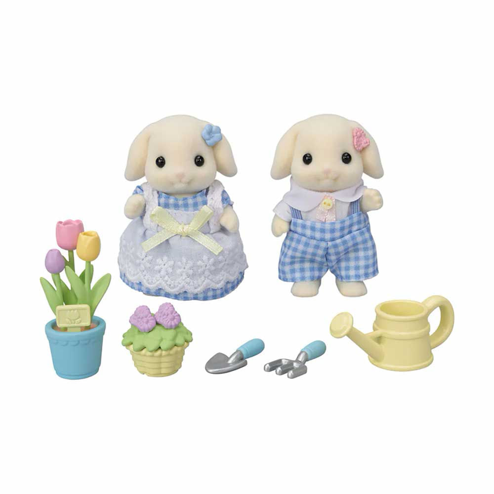 Figuras Sylvanian Families Jardinagem Coelhos Floral Epoch Magia