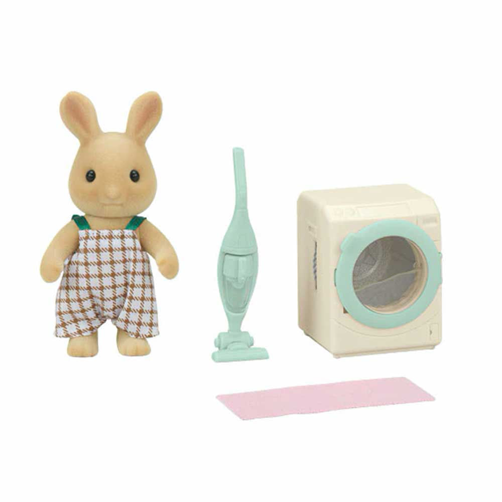 Figura E Conjunto Sylvanian Families Lavagem Pai Coelho Raio De Sol Epoch Magia