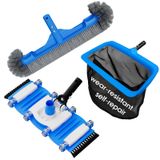 Kit De Limpeza De Piscinas Conjunto Completo 3 Em 1 Tidymister Para Piscinas