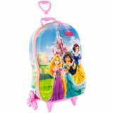 Mochila 3d De Rodinhas Infantil Disney Princesas Castelo Maxtoy
