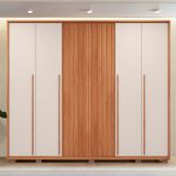 Guarda-roupa Casal 6 Portas 6 Gavetas Suburban Espresso Móveis Freijó/off White