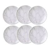 Prato De Sobremesa Porcelana Decorada Arbo 19cm 6 Unidades - Tramontina 96580/071