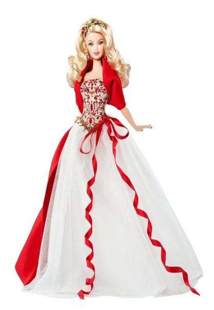 Boneca Barbie Collector 2010 Holiday Com Vestido Branco Como A Neve