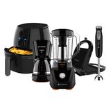 Kit Completo Cadence Cozinha Black Contrast 110v