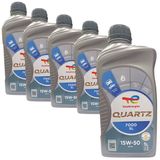 Kit 5l Óleo Motor Total Quartz 7000 15w50 Sl Semissintético