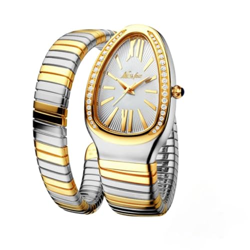 Relógio Klsklyl Dress Shape Snake Shape Bracelete Feminino Impermeável