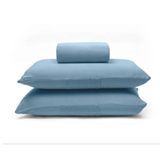 Jogo De Cama Buettner Casal Malha 100% Algodão Basic Liso 3 Peças Jeans