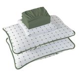 Jogo De Cama Tecebem Casal Malha 100% Algodão Estampado Hugo 4 Pçs Premium Oliva