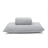 Jogo De Cama Buettner Solteiro Malha 100% Algodão Basic Liso 2 Peças Prata
