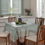 Toalha De Mesa Interlar Renda 100% Poliéster Quadrada Color 150m X 150m 4 Lugares Pistache