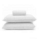 Jogo De Cama Buettner Queen Malha 100% Algodão Basic Liso 3 Peças Branco