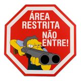 Placa Decorativa Recorte Área Restrita Geek 30x30 Cm