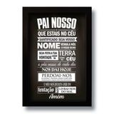 Quadro Decorativo Frase Oração Do Pai Nosso 33x43 Cm