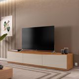 Rack Para Tv De 60 Polegadas Eros Versátile Com 2 Portas E 1 Gaveta 1,80 Cedro/off-white