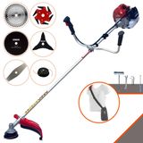 Máquina De Cortar Grama Profissional À Gasolina Kawashima Bcj431l 2t 43cc 1,7hp 10.000rpm Roçadeira Completa Multifuncional Com 6 Opções De Cort