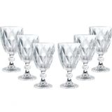 Jogo De 6 Taças 325ml Em Vidro Cristal Luxx Ellegance Transparente